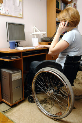 Active wheelchair woman